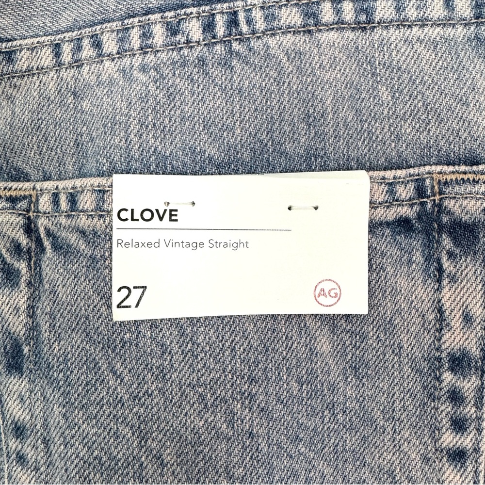 NEW AG Clove Relaxed Vintage Straight Jeans Moonwash Illusion Size 27 - Picture 10 of 12